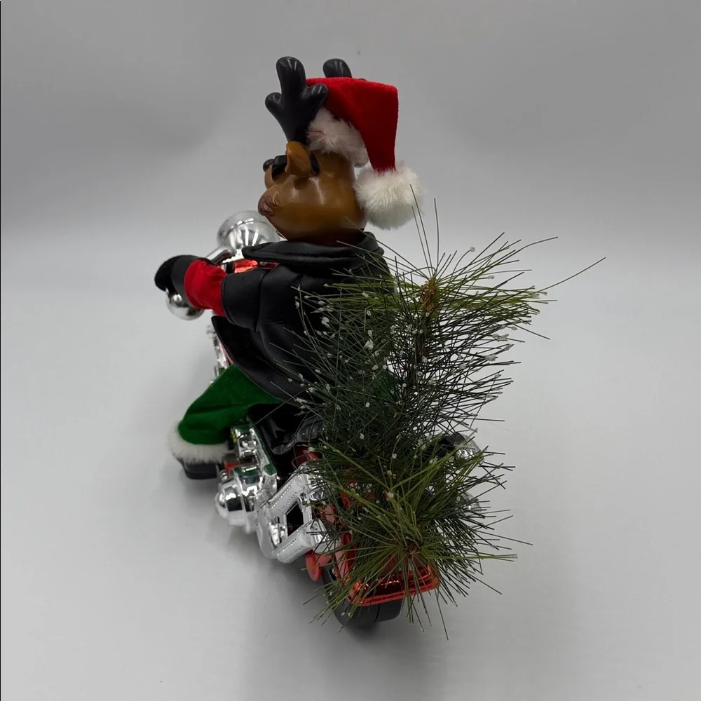 Animated Musical Biker Santa Santa Clause Decoration Christmas Holiday TESTED